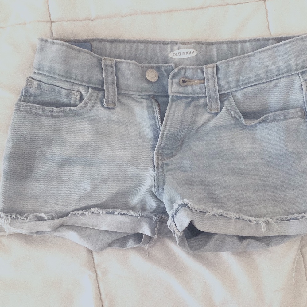 Girls Light Blue Jean Shorts